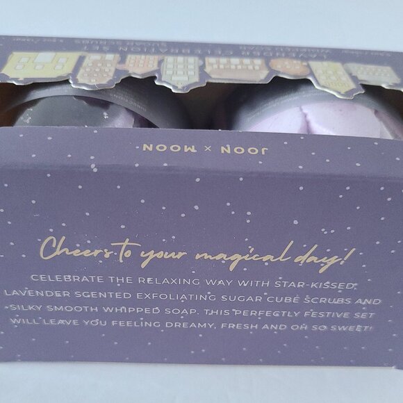 JOON X MOON WHIPPED SOAP & SUGAR CUBE GIFT SET- LAVENDER- 2PC/11OZ-NEW IN BOX - Picture 4 of 9